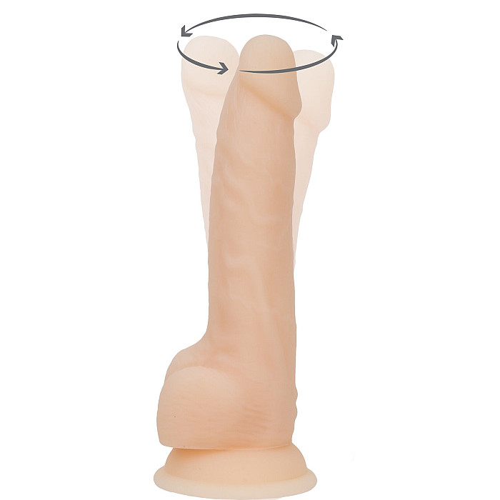 Фалоімітатор з вібрацією та ротацією Naked ADDICTION James 8″ Rotating & Vibrating Dong, пульт ДК