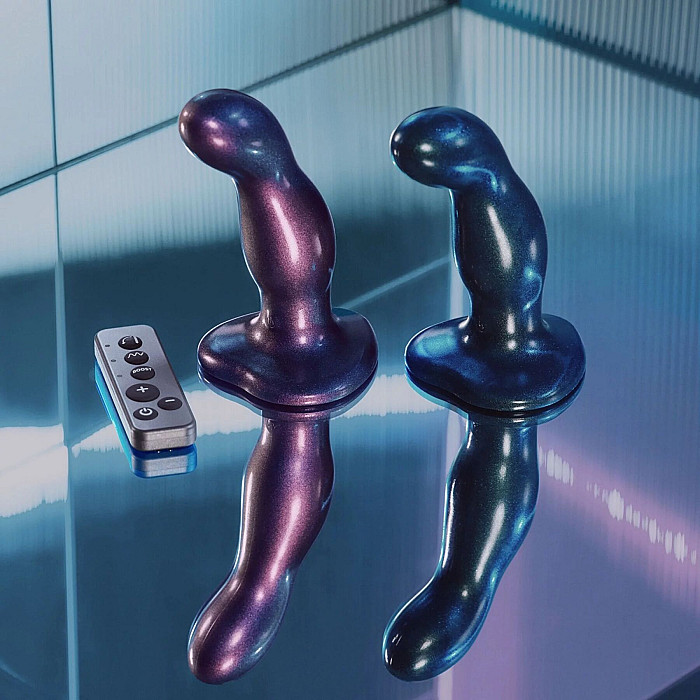 Дилдо з вібрацією Strap-On-Me FINGERING & VIBRATING DILDO - M - PURPLE, з манливим рухом