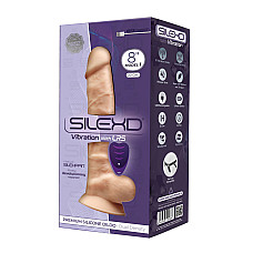 Фаллоимитатор с вибрацией SilexD Vetus Vibro Flesh (MODEL 1 size 8in) + LRS, двухслойный, диам.4,2см
