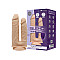 Двойной фаллоимитатор с вибрацией SilexD Double Gusto Vibro Flesh (Model 1 size 8" & 7") + LRS, диаметр 4,5 см и 3,7 см