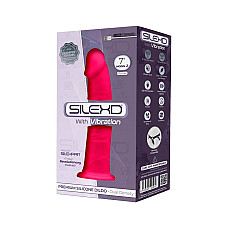 Фаллоимитатор с вибрацией SilexD Henry Vibro Pink (MODEL 2 size 7in), двухслойный, диаметр 4,4 см