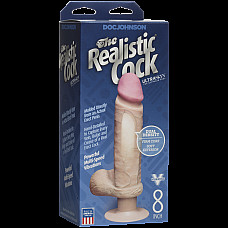 Фаллоимитатор Doc Johnson The Realistic Cock 8 inch ULTRASKYN, диаметр 5,1см, плавная регулировка