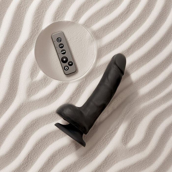 Фалоімітатор з вібрацією і ротацією Strap-On-Me Rotating & Vibrating Realistic Dildo - L - Black