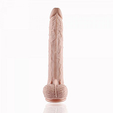 Фаллоимитатор 11.8″ с вибрацией для секс-машин Hismith Silicone Dildo with Vibe, KlicLok, пульт ДУ