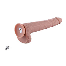 Фаллоимитатор 11.8″ с вибрацией для секс-машин Hismith Silicone Dildo with Vibe, KlicLok, пульт ДУ