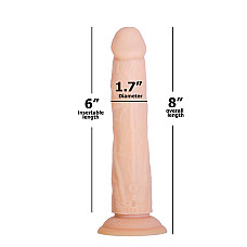 Фаллоимитатор с ротацией и пульсацией Naked ADDICTION 8″ Rotating & Thrusting Dong - Vanilla