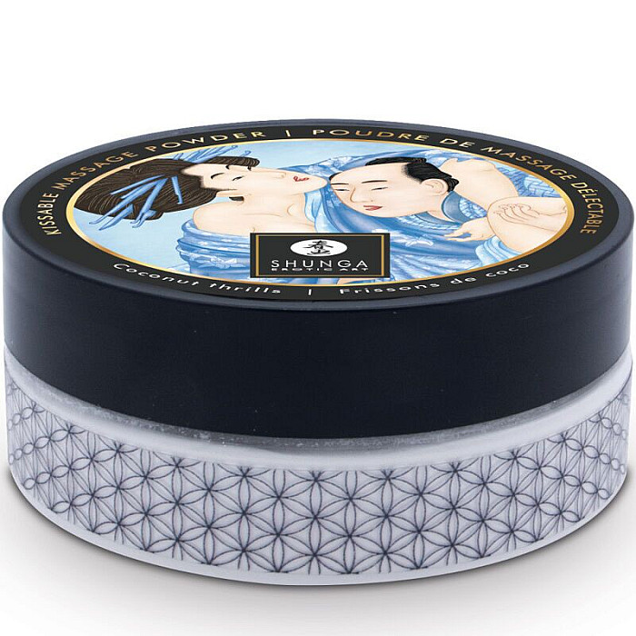 Вкусная пудра для оральных ласк Shunga Body Powder Coconut Thrills, 75 г, аромат кокоса