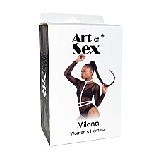 Женская портупея Art of Sex - Milana, экокожа, размер XS-2XL, цвет красный