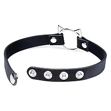 Чокер Master Series Kinky Kitty Ring Slim Choker - Black