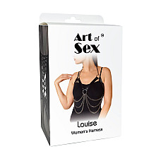 Женская портупея Art of Sex - Louise черная XS-2XL, экокожа