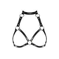 Портупея на грудь Obsessive A740 harness black O/S, искусственная кожа