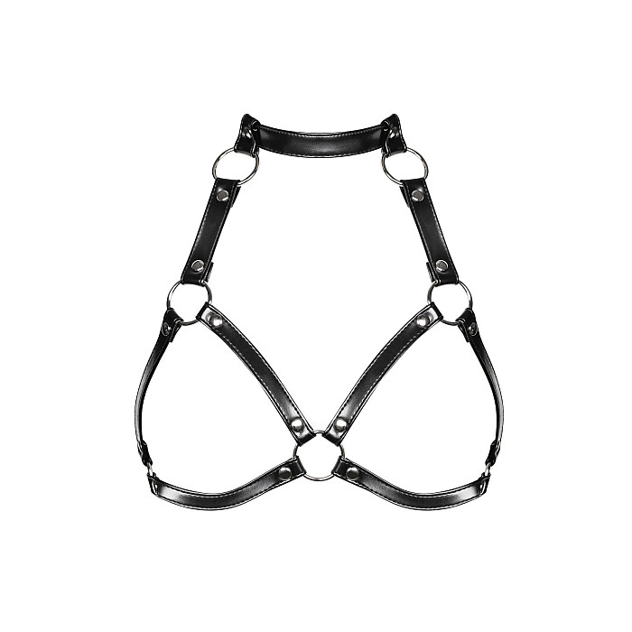 Портупея на грудь Obsessive A740 harness black O/S, искусственная кожа
