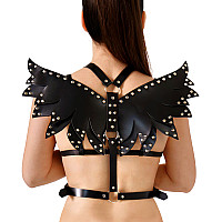 Жіноча портупея Art of Sex - Wings чорна XS-M, екошкіра