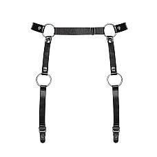 Гартеры Obsessive A741 garter belt black O/S, искусственная кожа