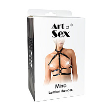 Женская портупея Art of Sex - Mirra, натуральная кожа, размер XS-2XL, цвет черный