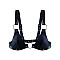 Ліф з натуральної шкіри Feral Feelings - Bikini Top Black