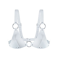 Ліф з натуральної шкіри Feral Feelings - Bikini Top White