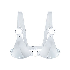 Ліф з натуральної шкіри Feral Feelings - Bikini Top White