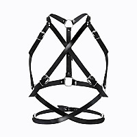 Портупея жіноча Art of Sex - Agnessa Leather harness, Чорний XS-M