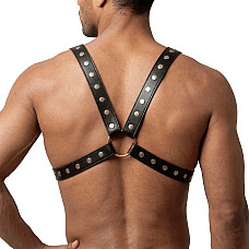 Мужская портупея Art of Sex - Spartacus, натуральная кожа, цвет черный, размер XS-M