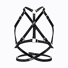 Женская портупея Art of Sex - Agnessa Leather harness, Черный L-2XL