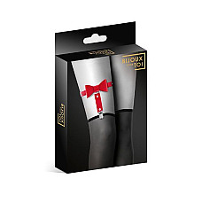 Гартер на ногу Bijoux Pour Toi - WITH BOW Red, сексуальная подвязка с бантиком, экокожа