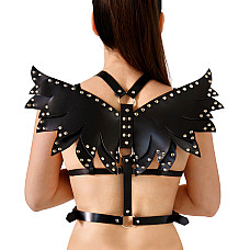 Женская портупея Art of Sex - Wings черная L-2XL, экокожа