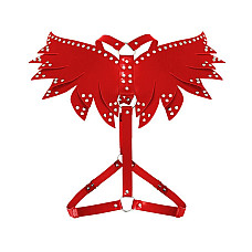 Женская портупея Art of Sex - Wings красная L-2XL, экокожа