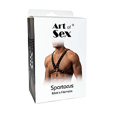 Мужская портупея Art of Sex - Spartacus, экокожа, цвет белый, размер L-2XL
