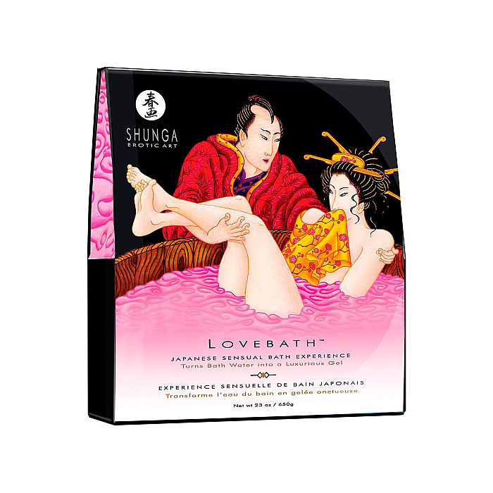 Гель для ванни Shunga LOVEBATH – Dragon Fruit 650 г, робить воду ароматним желе зі SPA-ефектом