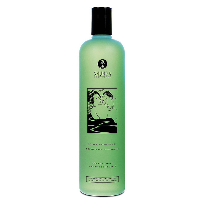 Гель для душа Shunga Shower Gel - Sensual Mint (500 мл) с растительными маслами и витамином Е
