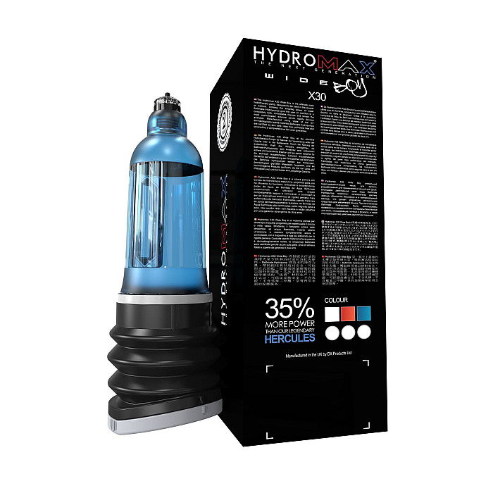 Гидропомпа Bathmate Hydromax 7 WideBoy Blue, для члена длиной от 12,5 до 18 см, диам. до 5,5 см