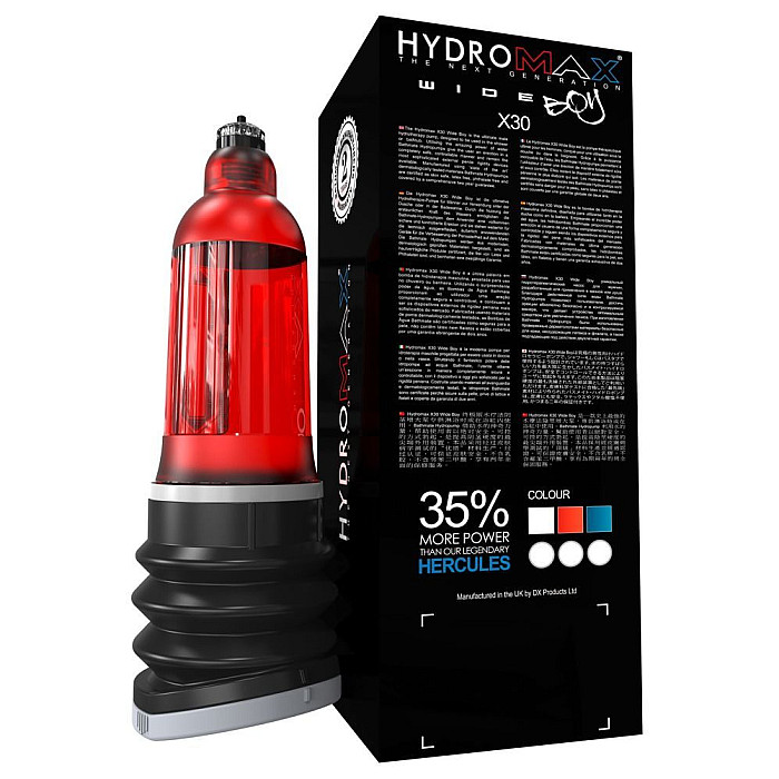 Гидропомпа Bathmate Hydromax 7 WideBoy Red, для члена длиной от 12,5 до 18 см, диаметр до 5,5 см