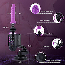 Мини секс-машина Hismith Mini Capsule Sex-Machine with Strong Suction Cup, мощная, перезаряжаемая