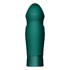 Компактная смарт секс-машина Zalo – Sesh Turquoise Green, 2 насадки, пульт ДУ, кристалл Swarovski