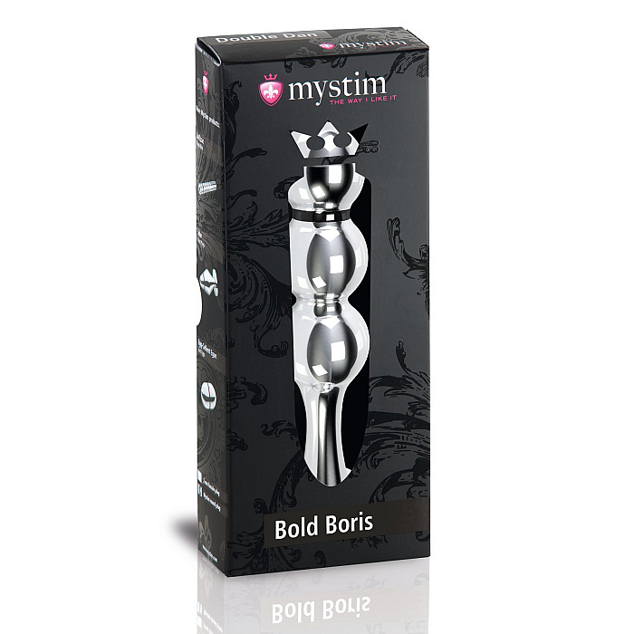 Металлическое дилдо Mystim Bold Boris для электростимулятора, диаметр 3,2 см
