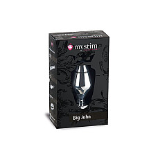 Металлическая анальная пробка Mystim Big John для электростимулятора, диаметр 6,5 см