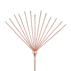 Лоскітка з металевим флогером Rosy Gold - Feather Tickler & Whip