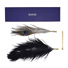 Лоскітка LOCKINK SEVANDA Natural Peacock Flirting Feather Tickler, перо павича