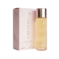 Масажна олія HighOnLove Massage Oil - Strawberry & Champagne (120 мл) з маслом насіння конопель
