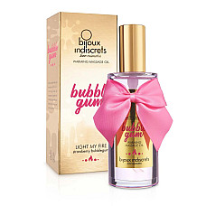 Разогревающее масло Bijoux Indiscrets Light my Fire – Strawberry Bubblegum (100 мл)