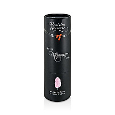 Массажное масло Plaisirs secrets Candy Floss (59 мл) с афродизиаками, съедобное, подарочная упаковка