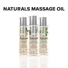 Массажное масло JO Naturals Massage Oil Lavender&Vanilla с натуральными эфирными маслами,120мл