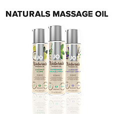 Массажное масло JO Naturals Massage Oil Peppermint & Eucalyptus с эфирными маслами (120 мл)