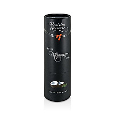 Массажное масло Plaisirs Secrets Coconut (59 мл) с афродизиаками, съедобное, подарочная упаковка
