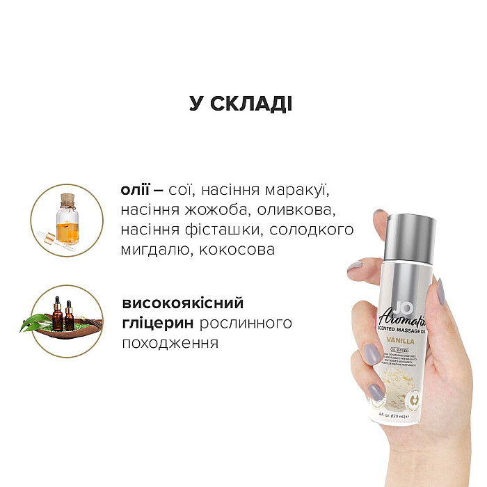 Натуральное массажное масло JO Aromatix Massage Oil Vanilla 120 мл