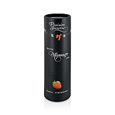 Массажное масло Plaisirs Secrets Strawberry (59 мл) с афродизиаками, съедобное, подарочная упаковка