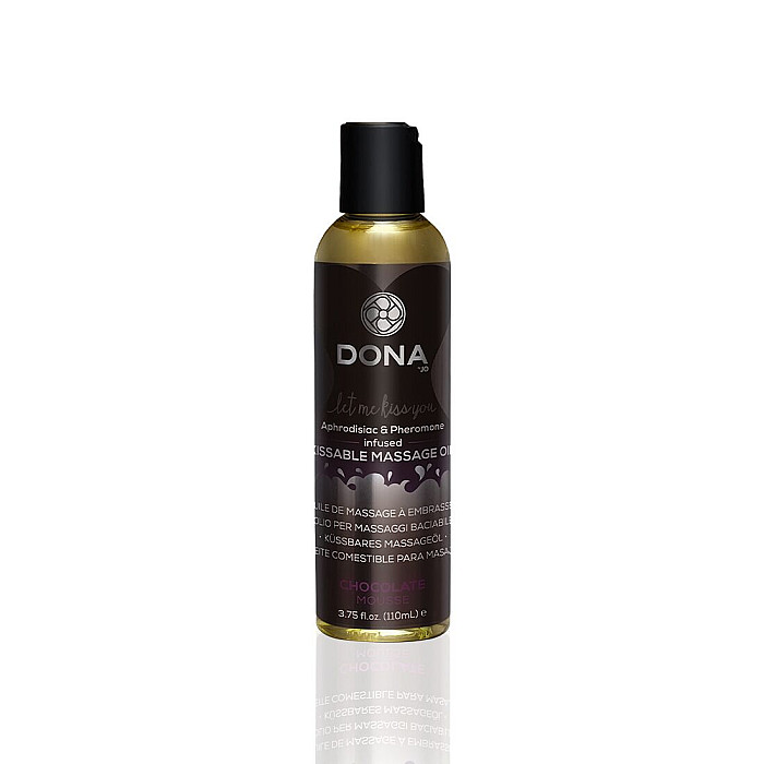 Массажное масло DONA Kissable Massage Oil Chocolate Mousse (110 мл) можно для оральных ласк