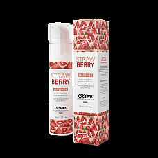 Массажное масло EXSENS Strawberry 50 мл разогревающее, без сахара, без парабенов, съедобное
