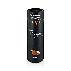 Массажное масло Plaisirs Secrets Litchi (59 мл) с афродизиаками, съедобное, подарочная упаковка